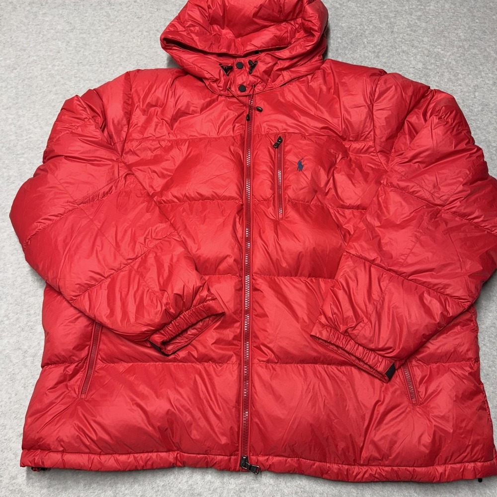 Polo Ralph Lauren El Cap Jacket Mens 3XLT Red Hooded Puffer Insulated Outdoor
